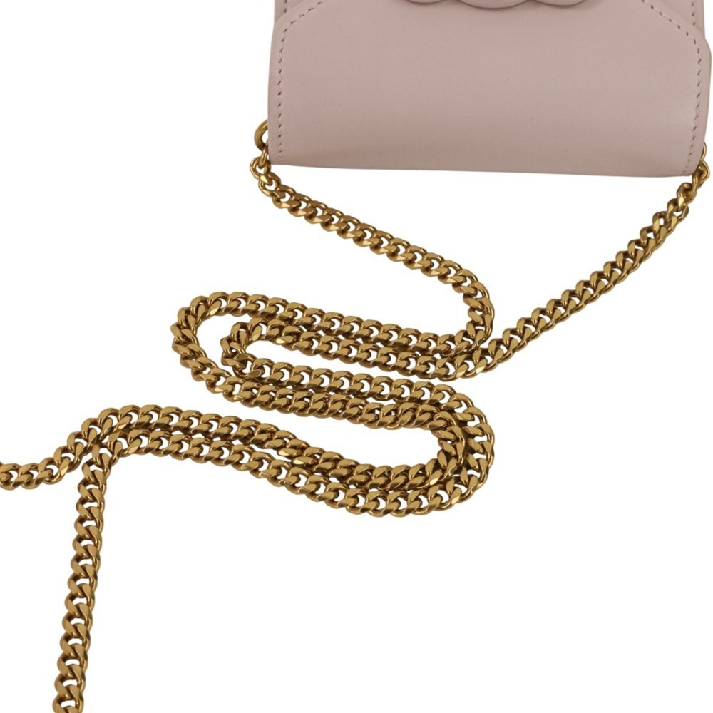 CELINE Triomphe Chain Card Holder Mini Shoulder Bag S-BB-4292 Light Pink Women's - Picture 5 of 13